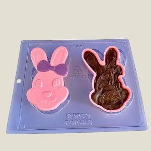 Forma Silicone Porto Coelha Porta Joia Páscoa Especial 3 Partes P1052