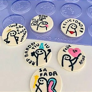 Forma De Modelagem Acetato Porto Apliques Flork Meme P892