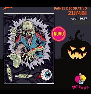 Painel Decorativo  Halloween  Zumbi  110.17  (Nc Toys Painel)