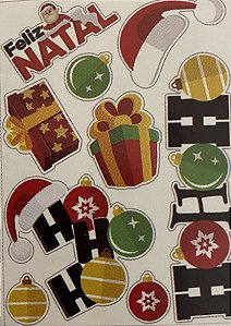 Painel Decorativo  Natal Hohoho C/09 Pçs  63.8  (Nc Toys Painel)
