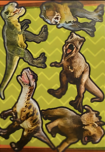 Painel Decorativo Dinossauros C/05 Pçs 87.4 (Nc Toys Painel)
