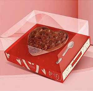 10 Caixa P/ Coração 500 G Linha Red Tampa Acetato (Jango) Cod 1124