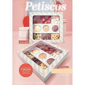 5 Caixa Cesta Petisco Com Potes E Berços Afeto (Jango) 2114