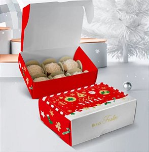 10 Caixa Para 6 Doces Natal Sem Visor Felicidade 2778 (Natal Jango 2022)