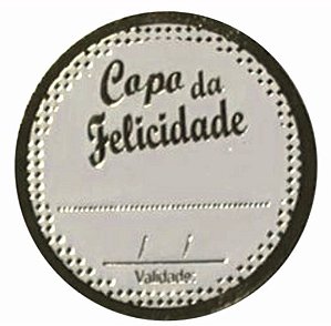 50 Etiquetas Copo Da Felicidade Sabor E Validade Cód. 1061 (Ms)