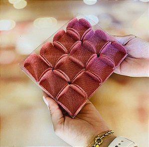 50 Forminhas Para Doces Finos Tela Escócia Rosa Rosa Intenso