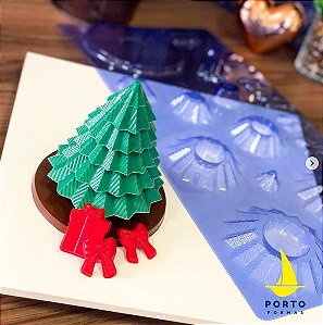 Forma De Modelagem Acetato Porto Arvore De Natal 3d P859