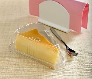 10 Embalagem Mini Fatia De Torta Confeitaria Cristal Pet G635 Galvanotek