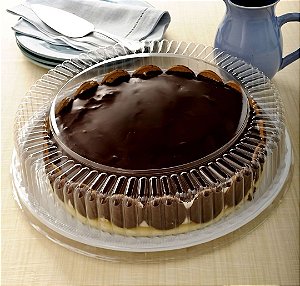 10 Embalagem Torta Grande Millenium Baixa 2Kg Preta Pet G60Mb Galvanotek