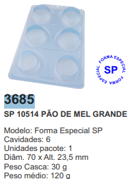 Forma Bwb Sp 10514 Pão De Mel Grande Silicone 3 Partes Profissional Cod-3685 (Sp Especial)