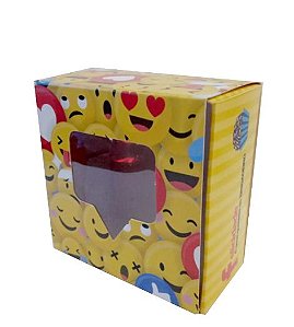 10 Caixas Gaveta C/ Visor (4 Doces) Emoticons 1677  ( IDEIA )