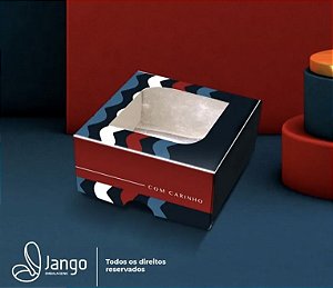 10 Caixas Para 4 Doces Linha Polo Com Visor 1164 Natal Jango (Liquidação) ok