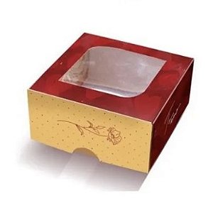 10 Caixas Para 4 Doces com Visor Linha Red 1031 Natal Jango (Liquidação) ok