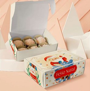 10 Caixa Para 6 Doces Natal Sem Visor União 2777  (Jango Natal OUTLET)