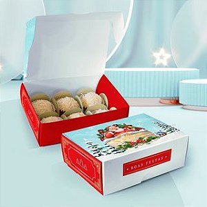 CAIXA PARA 6 DOCES LINHA HOHOHO - 10 UN 2245 (NATAL JANGO)