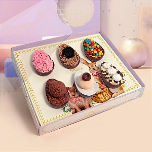 10 Caixas Degustação 6 Mini Ovos de Páscoa 50gr Serena 3033 (Jango 2023)
