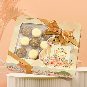 10 Caixas P/ 20 Doces de Páscoa Com Visor Florata 3062 (Jango 2023)