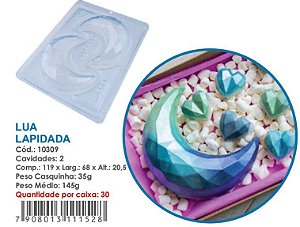 Forma Silicone Bwb 3 Partes LUA LAPIDADA  COD:10309  (Bwb Especial)
