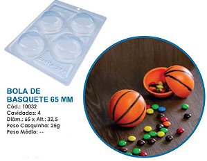 Forma Silicone Bwb 3 Partes BOLA DE BASQUETE 65 MM COD:10032  (Bwb Especial)