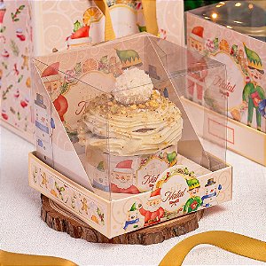 10 Caixa para Mini Panetone com Tampa de Acetato Alegria 3407 (JANGO NATAL 2023)