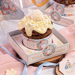 10 Caixa para Mini Panetone com Tampa de Acetato Esperança 3408 (JANGO NATAL 2023)