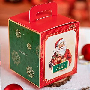 10 Caixa para Panetone Fechado 400/500g Noel 3527 (Jango Natal OUTLET)