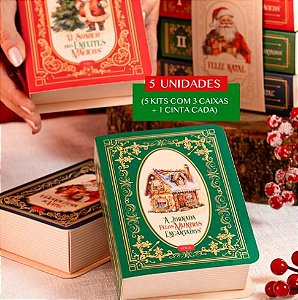 05 Kits com 3 Livros - (15) Embalagem p/ 6 doces + Cinta: "A Grande Festa de Natal"  3595 (JANGO NATAL 2023)