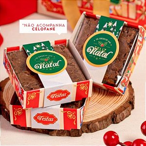 25 Caixa Embalagem para Brownie Natalina 3645 (JANGO NATAL 2023)