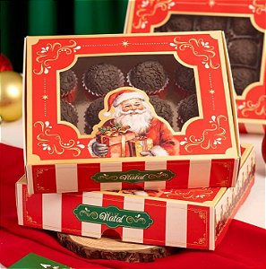 10 Caixa para 12 ou 20 com Visor Doces + berço 12 doces Natalina 3672 (JANGO NATAL 2023) 3437+3290