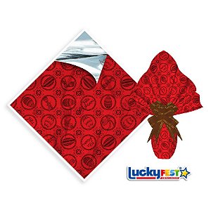 25 Sacos Express P/OVO DE PÁSCOA DELUXE VERMELHO Ovo Páscoa 150g a 250g - 30X30 cm  Luckyfest