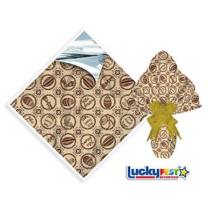 25 Sacos Express P/OVO DE PÁSCOA DELUXE MARFIM Ovo Páscoa 150g a 250g - 30X30 cm  Luckyfest