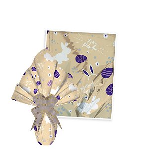 25 Sacos Express  PÁSCOA  GARDEN MARFIM Ovo Páscoa 150g a 250g - 30X30 cm  Luckyfest