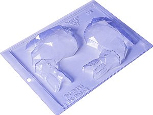 Forma Para Chocolate Especial 3 Partes Coelho Diamond P74 Porto  (SAIDA AUTOMATICA)