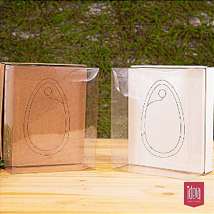 05 Caixa Ovo de Páscoa DUPLA FACE Ajustável Alta Off White/Kraft 150/250g  4587 (Páscoa Ideia 2024)
