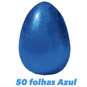 50 Folhas papel chumbo para ovo de Páscoa AZUL 45,5X59 CM REGINA