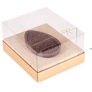 05 Caixa Ovo de Páscoa Classic 2X1 Alta Off White/Caramelo 150/250g ID4611 (Páscoa Ideia 2024)