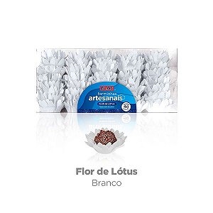 40 FORMINHAS FLOR DE LÓTUS BRANCO (PLAC)