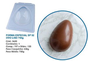 Forma Bwb Sp 52 Ovo Páscoa 750 G Silicone 3 Partes Profissional Cod-3620  (Sp Especial)