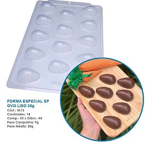 Forma Bwb Sp 9454 Ovo Liso 30 G Silicone 3 Partes  Profissional Cod-3613  (Sp Especial)