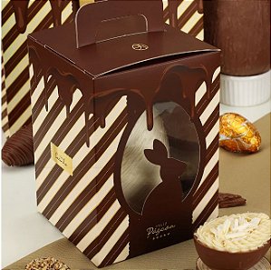 10 Caixa para Ovo em Pé com Visor Pascoa Chocolate 3790 ( PASCOA JANGO 2024 )