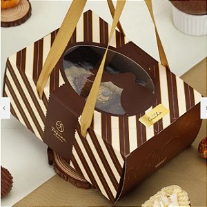 10 Caixa Premium com Alça 250g 350g Chocolate 3780 ( PASCOA JANGO 2024 )