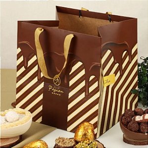10 Sacola P/ Ovo De  Páscoa GRANDE CHOCOLATE 3699  ( PASCOA JANGO 2024 )