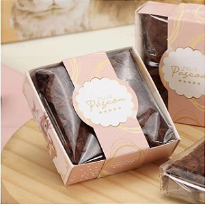 25 Embalagem Caixa para Brownie Pascoa Belissima 3811 ( PASCOA JANGO 2024 )