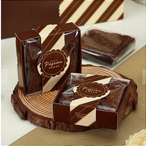 25 Embalagem Caixa para Brownie Pascoa Chocolate 3810 ( PASCOA JANGO 2024 )