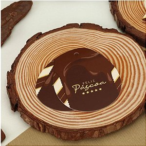 20 Tags Em Formato De Ovo de Pascoa CHOCOLATE 3954 ( PASCOA JANGO 2024 )
