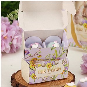 10 Caixas de Páscoa P/ 2 Doces  FLORESCER 3716 ( PASCOA JANGO 2024 )
