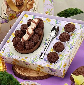 10 Caixas P/ Ovo de Páscoa De Colher Ajustável 150-250grr + 4 Doces FLORESCER 3938 ( PASCOA JANGO 2024 )