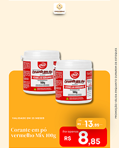 Corante Em Pó Mix Vermelho BORGONHA 100 Gramas (Mix)