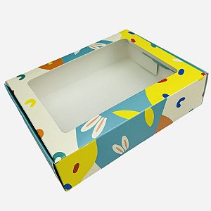 10 Caixa P/ 12 DOCES  C/ Visor Feliz Páscoa 3396 PÁSCOA 2024