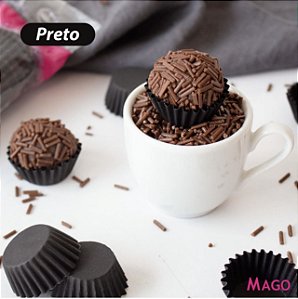 100 Forminha de Papel N° 5 preto Mago